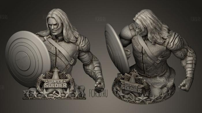 Winter Soldier stl model for CNC
